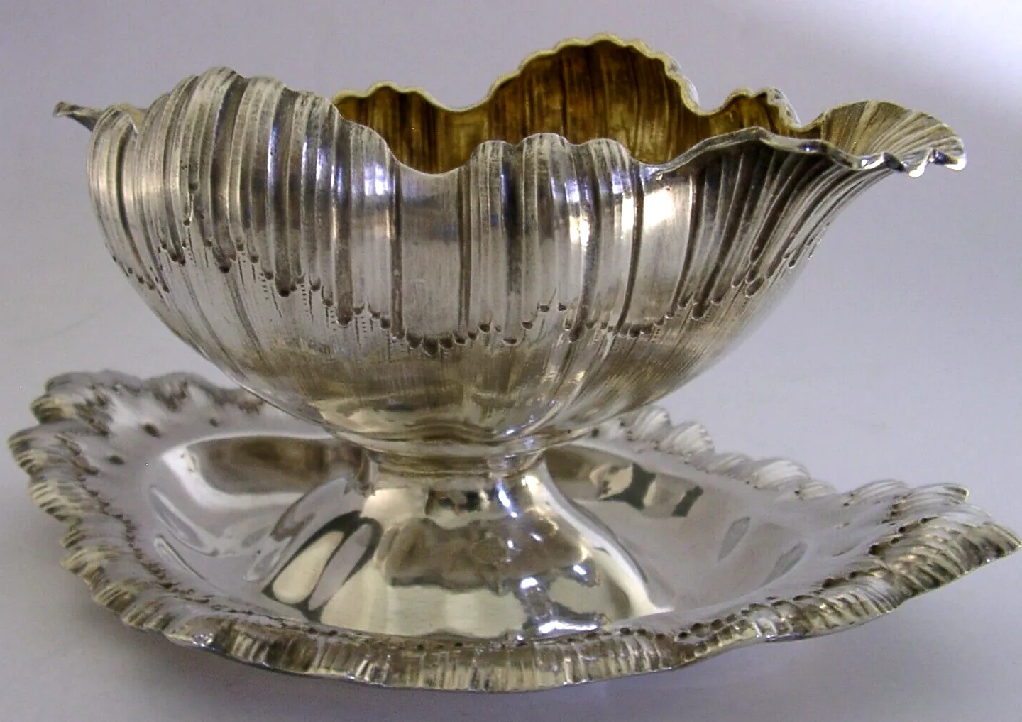Rare 412g Stunning German 800 Solid Silver Shell Dish Bowl C1890 Antique photo vintage