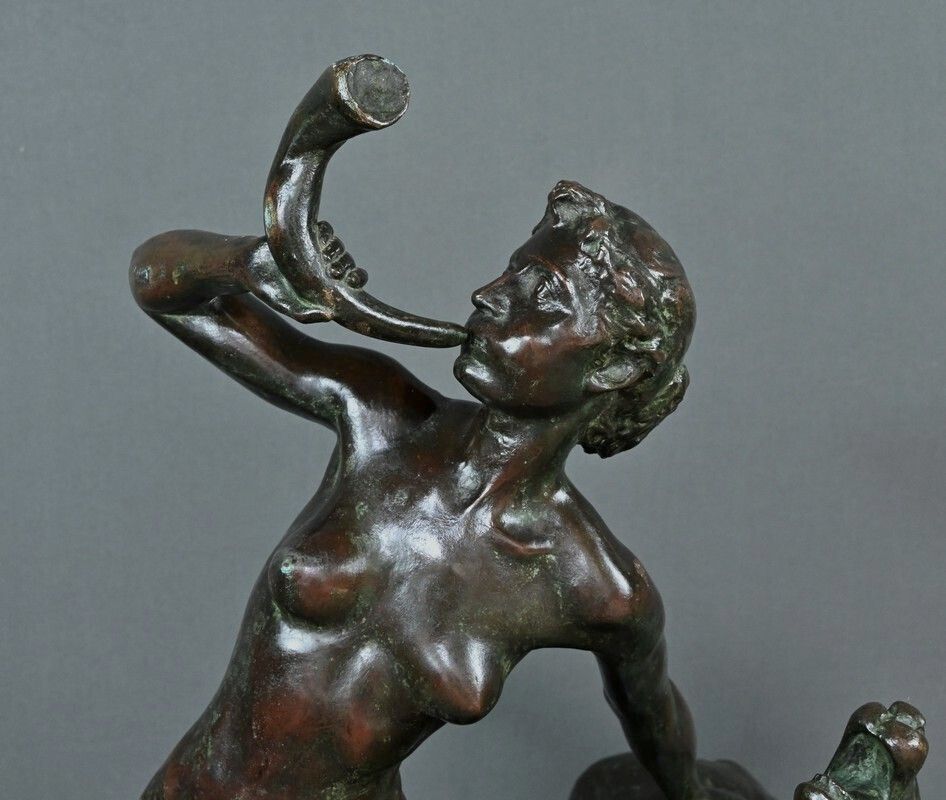 Important Bronze “Diane Chasseresse” By J. Geleyn – Early 20th Century photo vintage