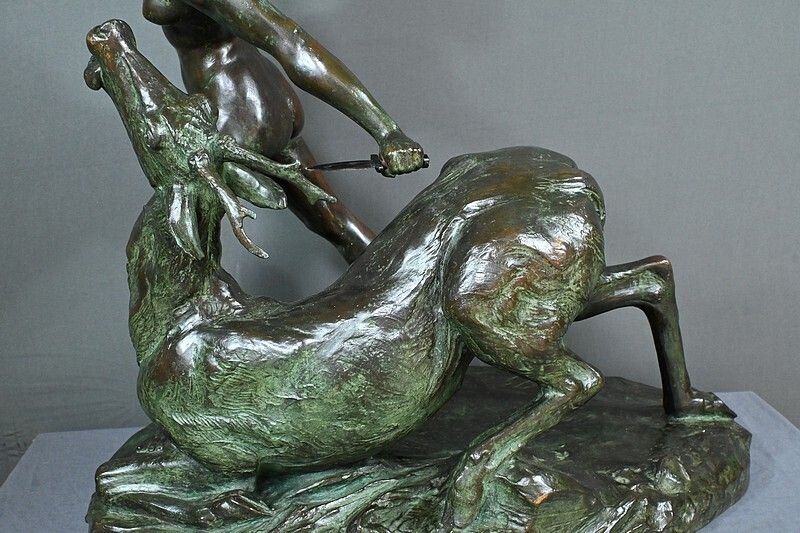 photo vinterior Important Bronze “Diane Chasseresse” By J. Geleyn – Early 20th Century