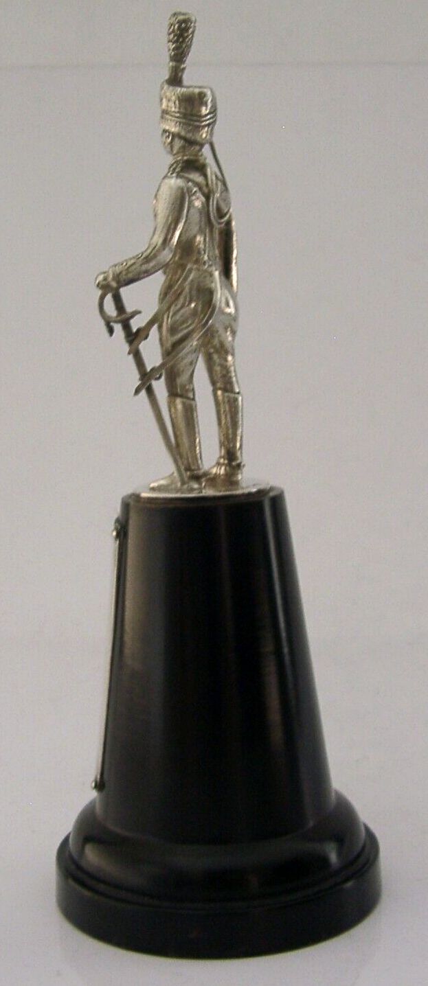 6.75inc Sterling Silver Royal Hassars Soldier Figure Trophy Statue 1969 Military photo 425.0