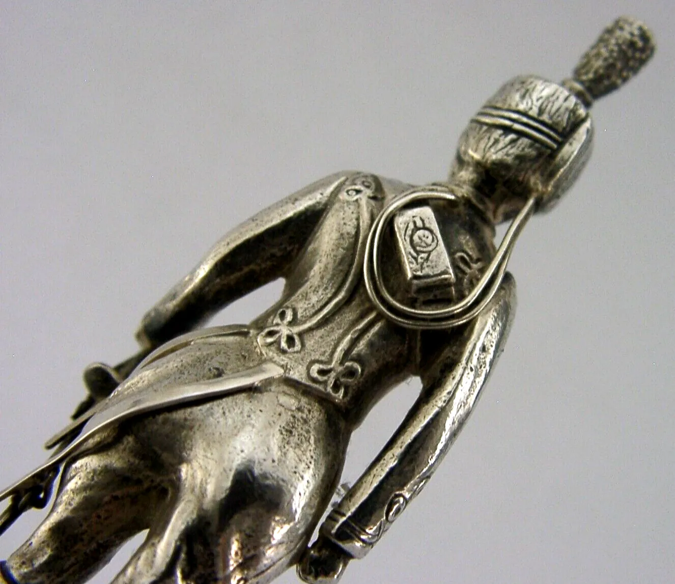 6.75inc Sterling Silver Royal Hassars Soldier Figure Trophy Statue 1969 Military photo vinterior
