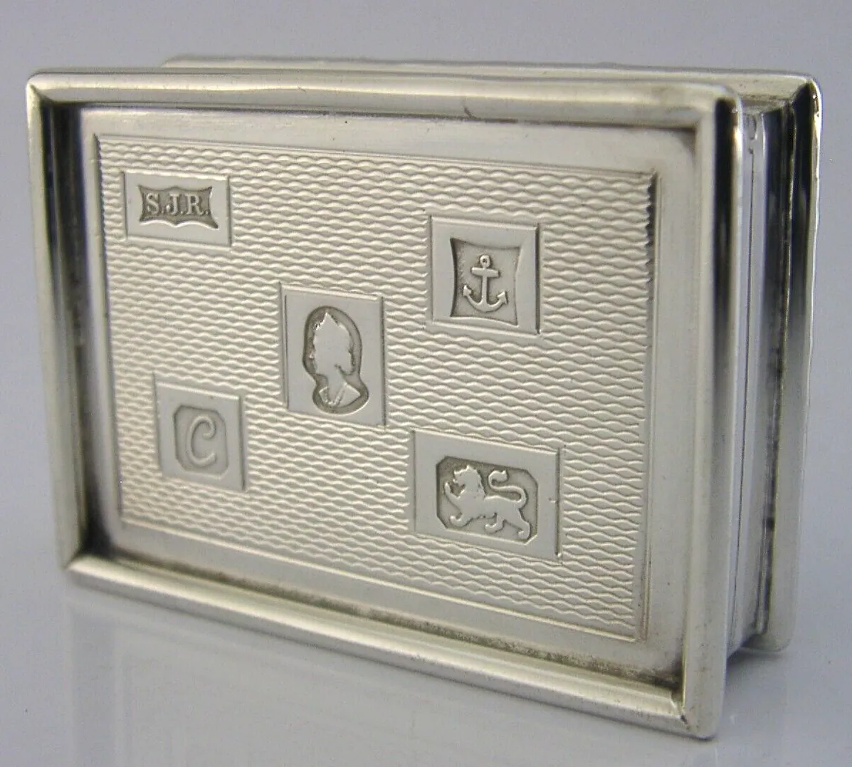 photo furniture Rare Sterling Silver Enamel Fox Hunting Horse Riding Box 1977
