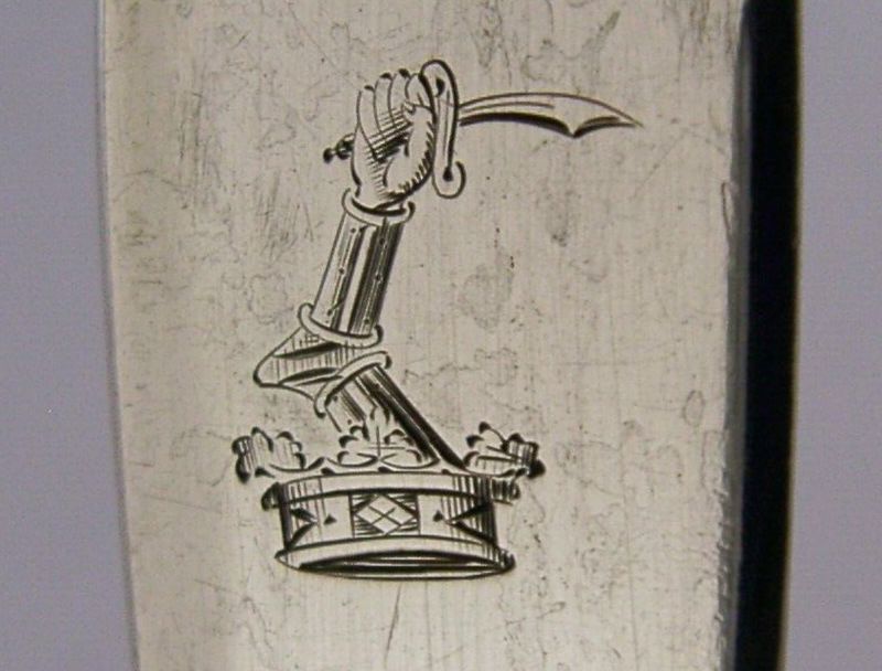 O'connor Family Crested Victorian Sterling Silver Fish Server 1844 Antique 134g photo furniture