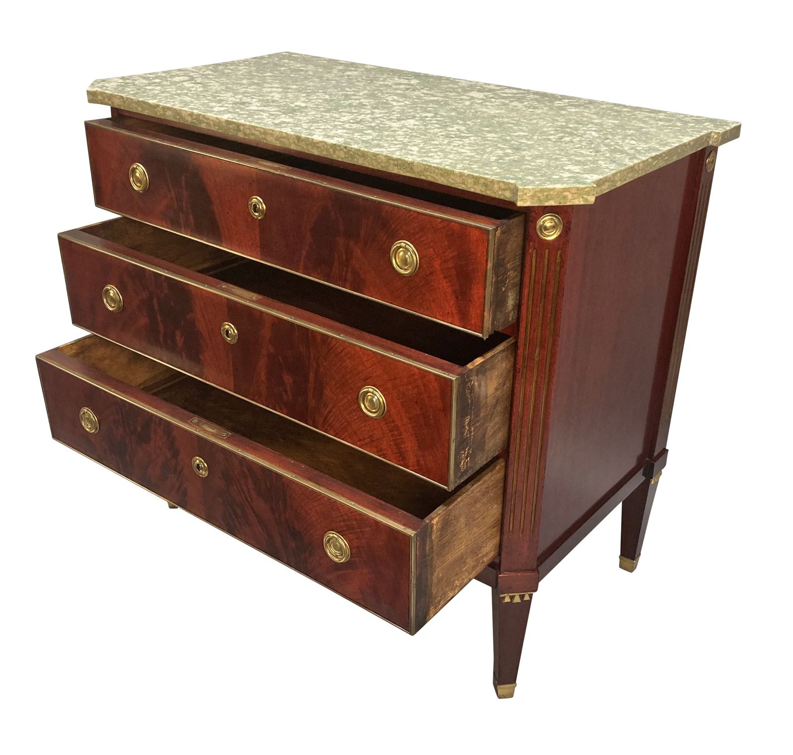 A XIX Century Russian Commode With Pale Green Marble Top photo buy