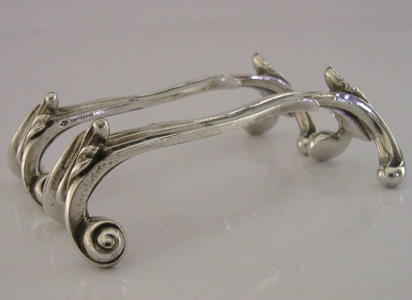 Rare Cardeilhac French Cast Sterling Silver Cutlery Rests 1880 Antique 112g photo furniture