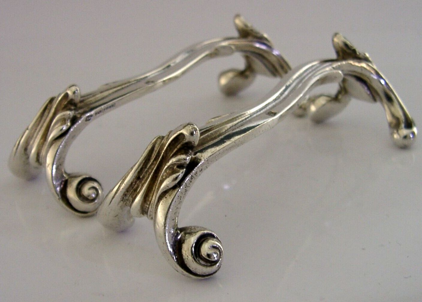 Rare Cardeilhac French Cast Sterling Silver Cutlery Rests 1880 Antique 112g photo 320.0