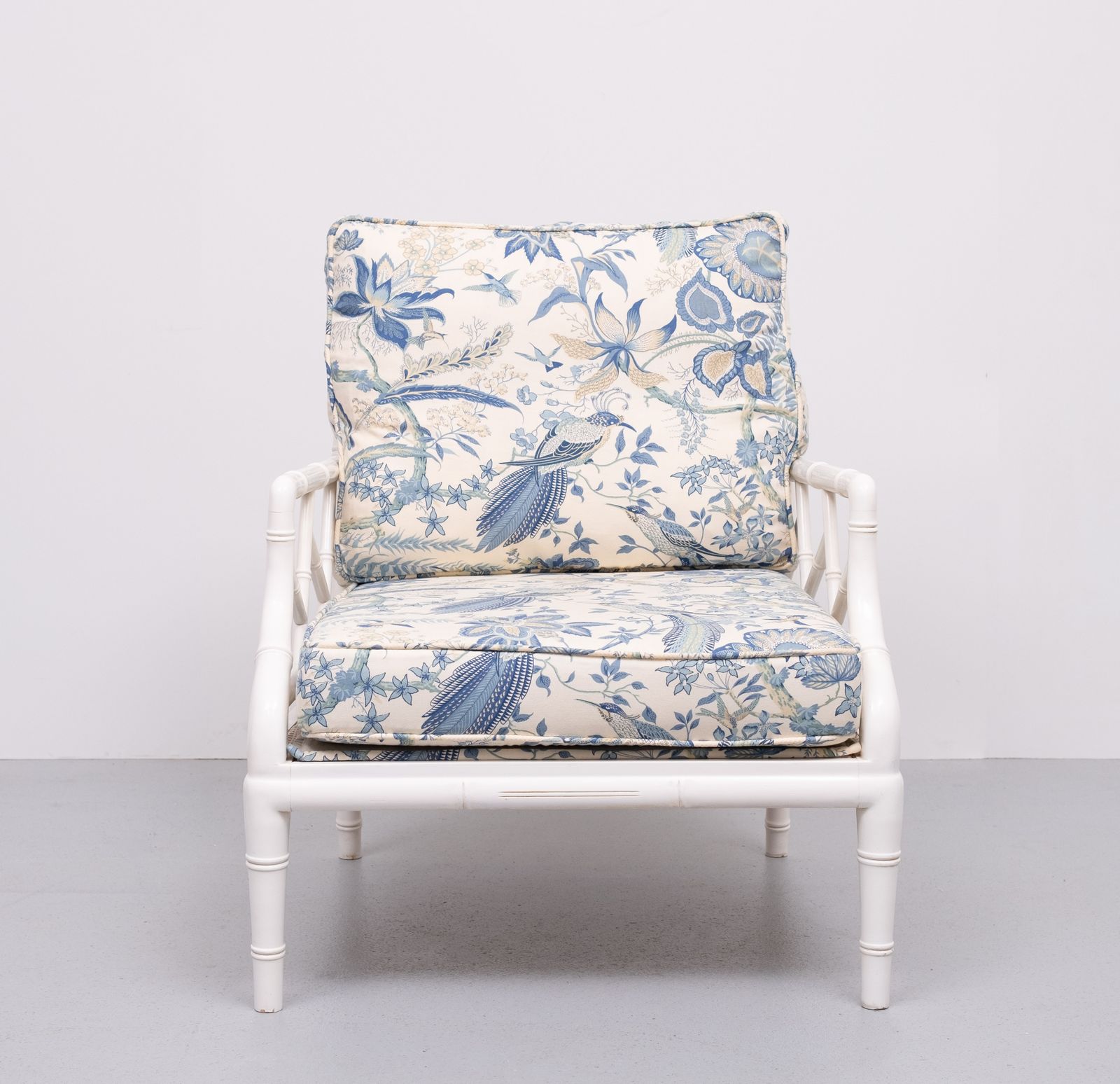Faux Bamboo Chippendale Lounge Chair. 1970s France photo vinterior