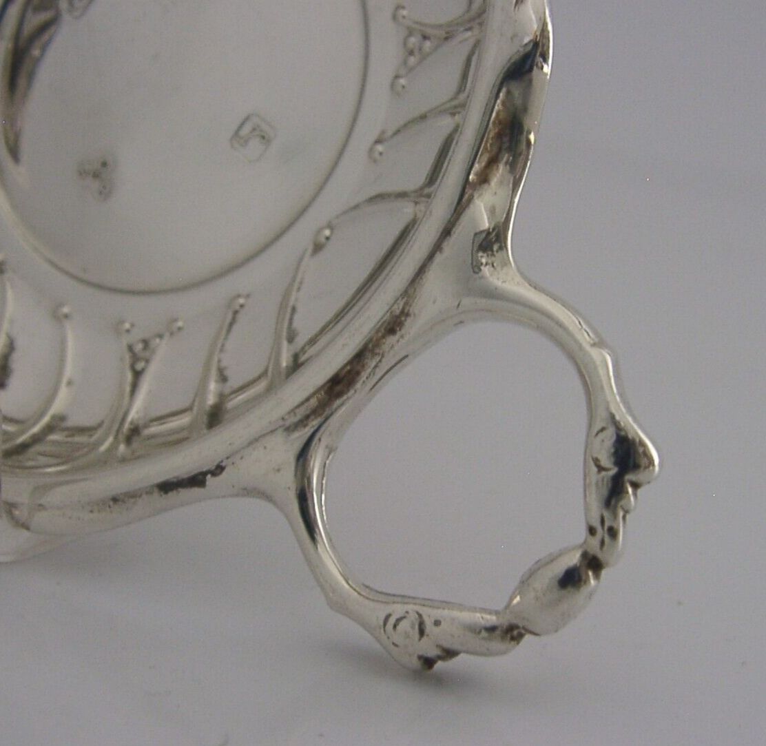Pretty English Sterling Silver Love Hearts Wine Taster London 1972 Barware photo vinterior