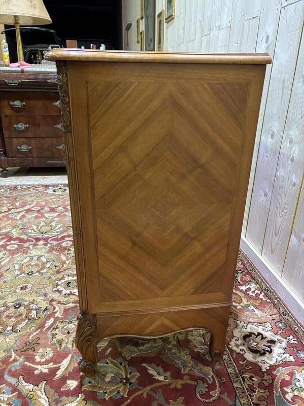 Commode En Noyer De Style Louis XV / Rocaille photo for sale