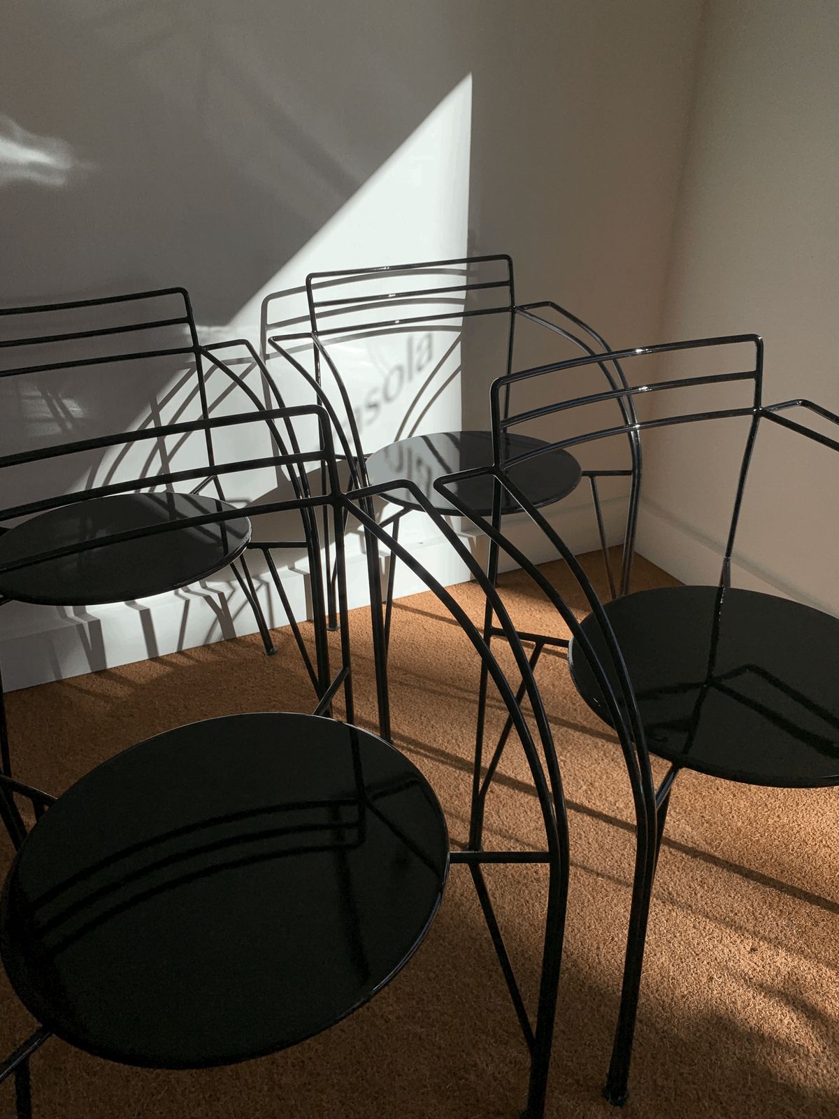 Pascal Mourgue Metal Armchairs, France, 1980s photo buy