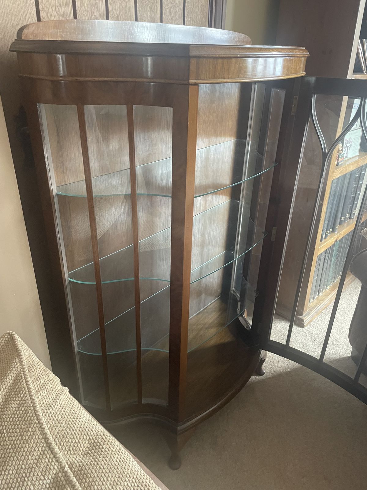 Queen Anne Glass Display Cabinet photo for sale