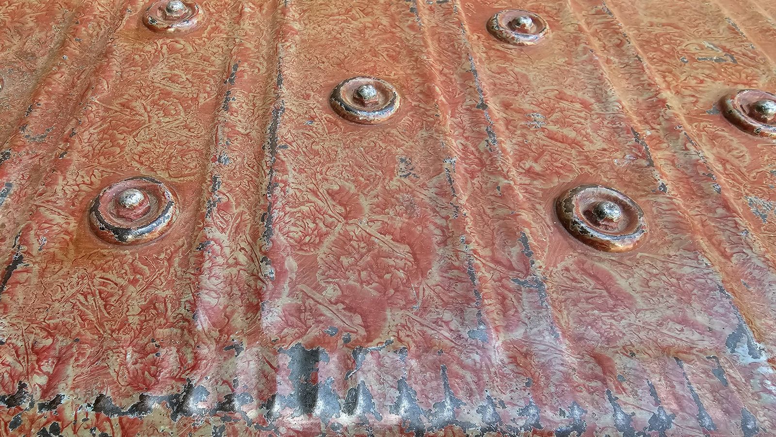 Old Metal And Brass Travel Trunk From The Indian Railway photo vintage
