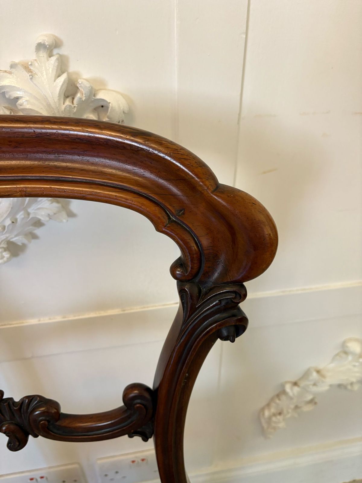 Pair Of Antique 19th Century Quality Carved Rosewood Side Chairs photo Furniture