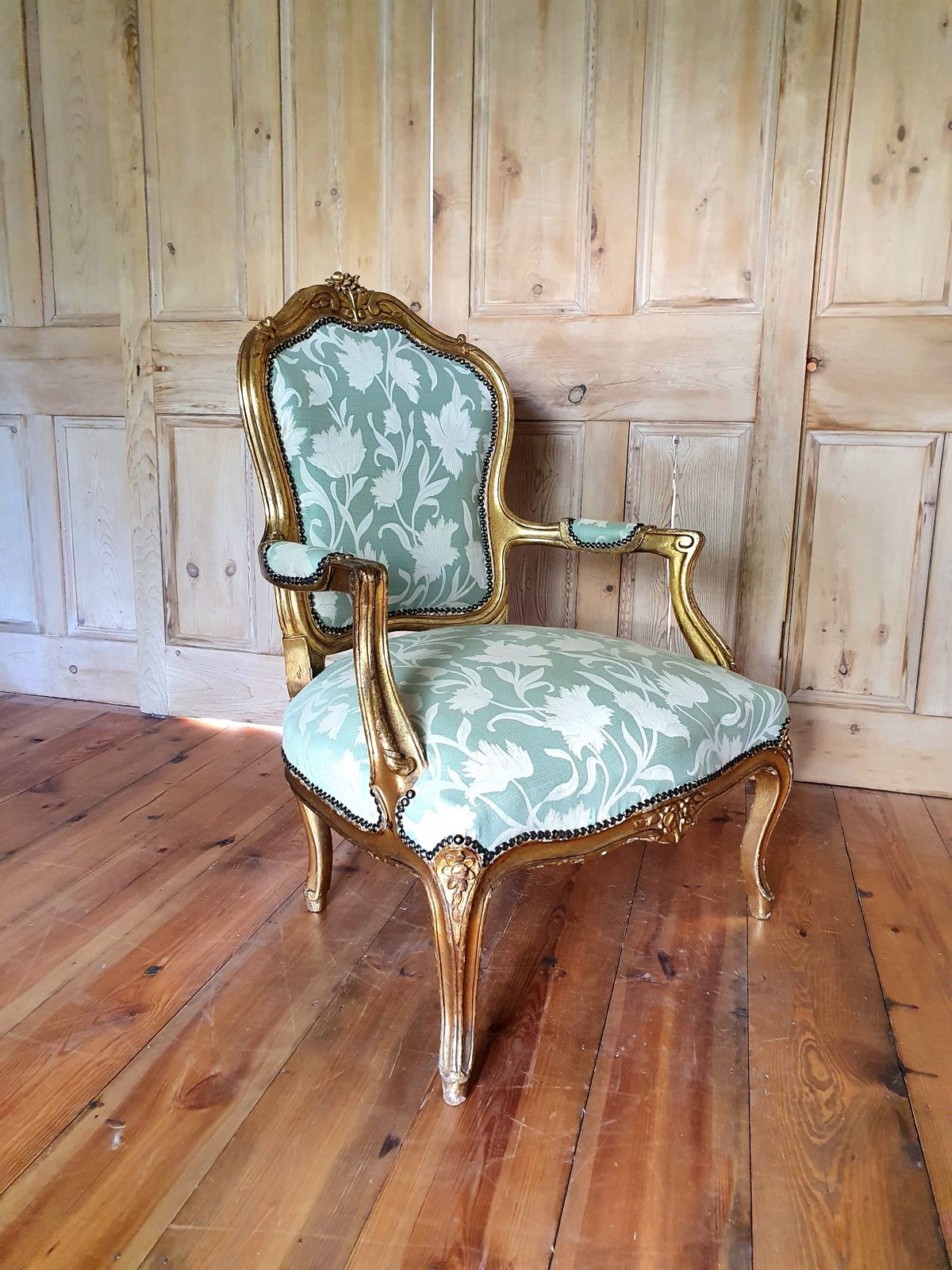 Antique XVI Style Gilt Wood Chair photo vinterior