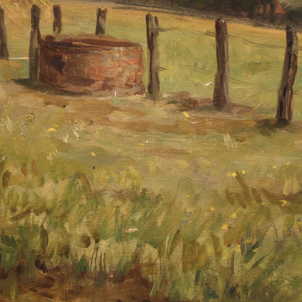 Small Signed Landscape Painting From The 20th Century photo vinterior