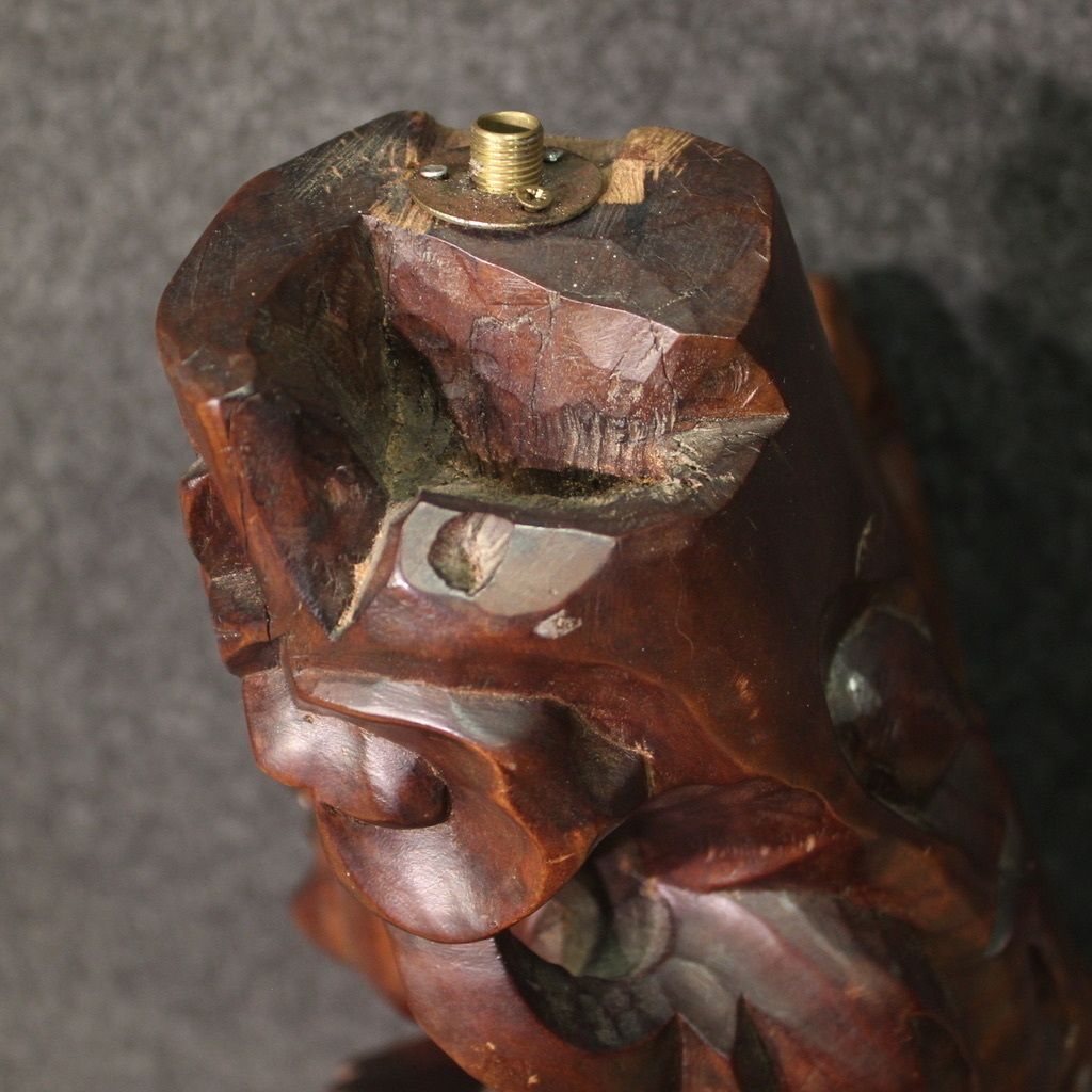 1100.0 Oriental Wooden Sculpture From The 60s photo