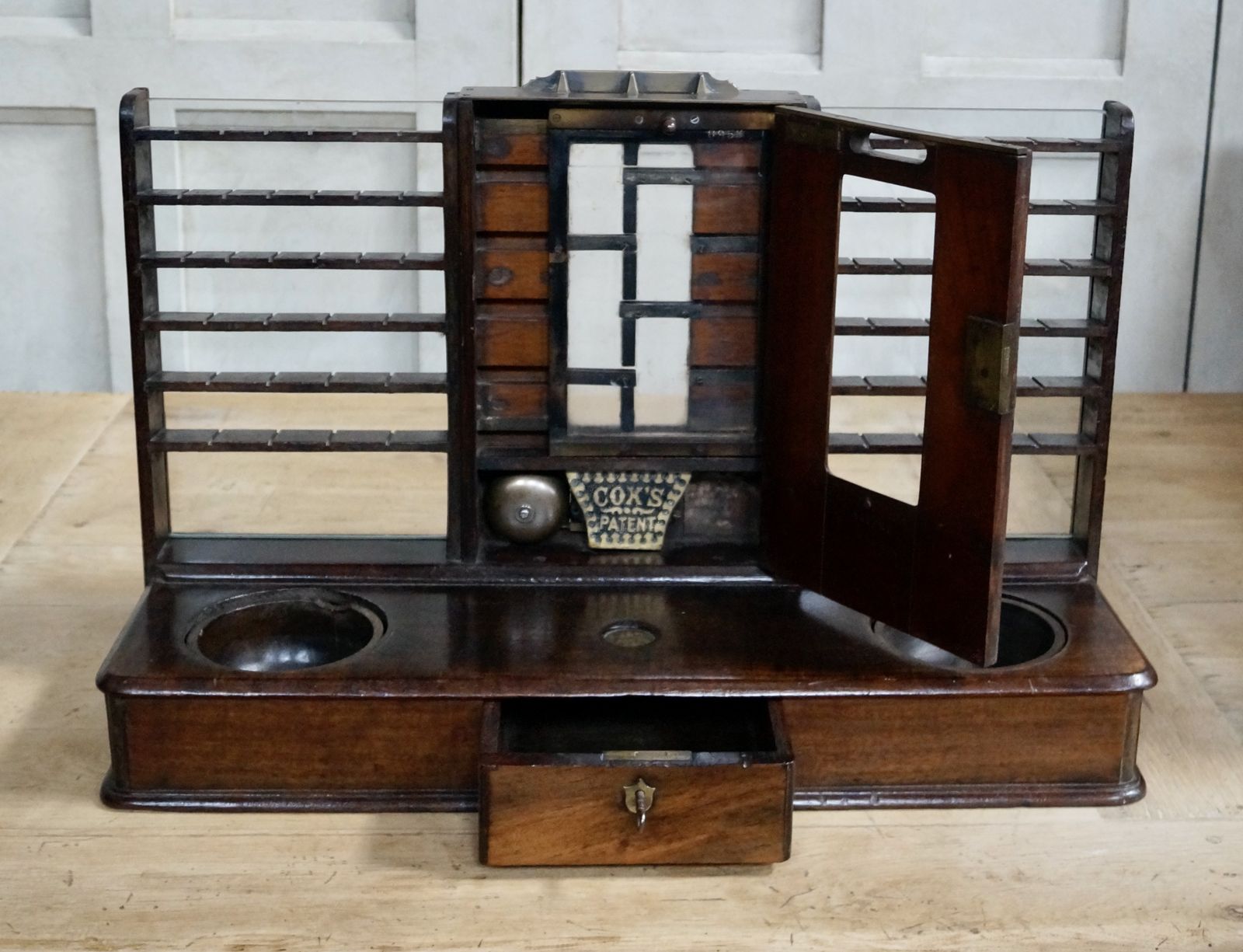 Rare Victorian Mahogany Cox’s Patent Till