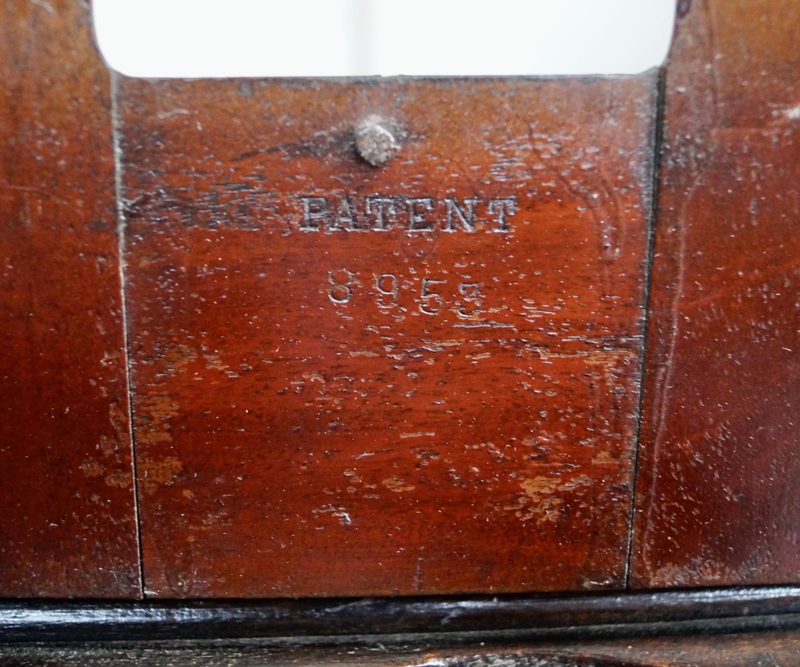 photo for sale Rare Victorian Mahogany Cox’s Patent Till