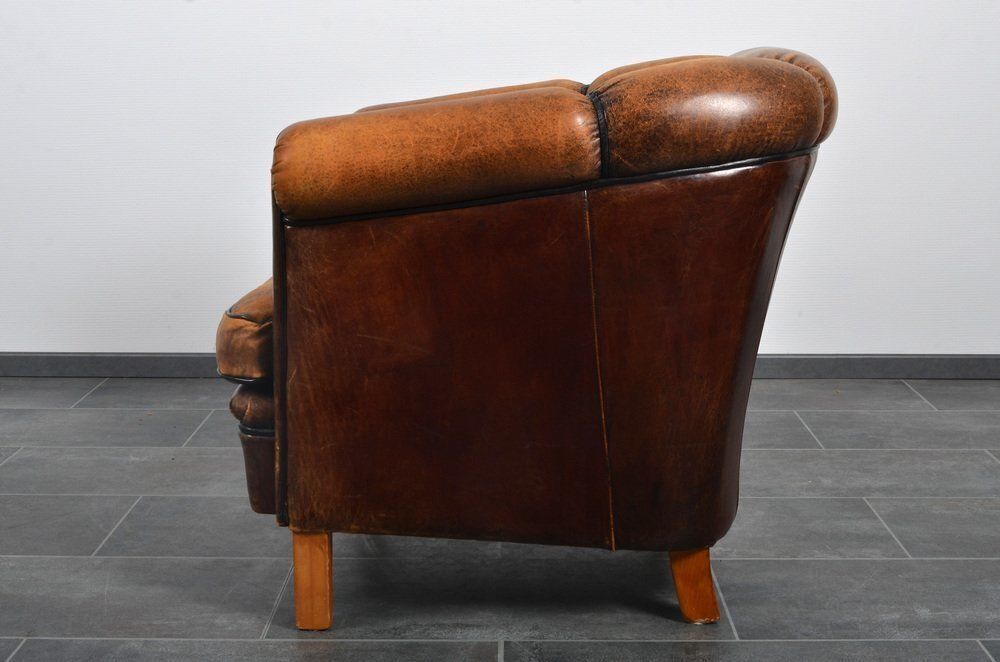 Dutch Sheepskin Lounge Chair, 1980s photo for sale