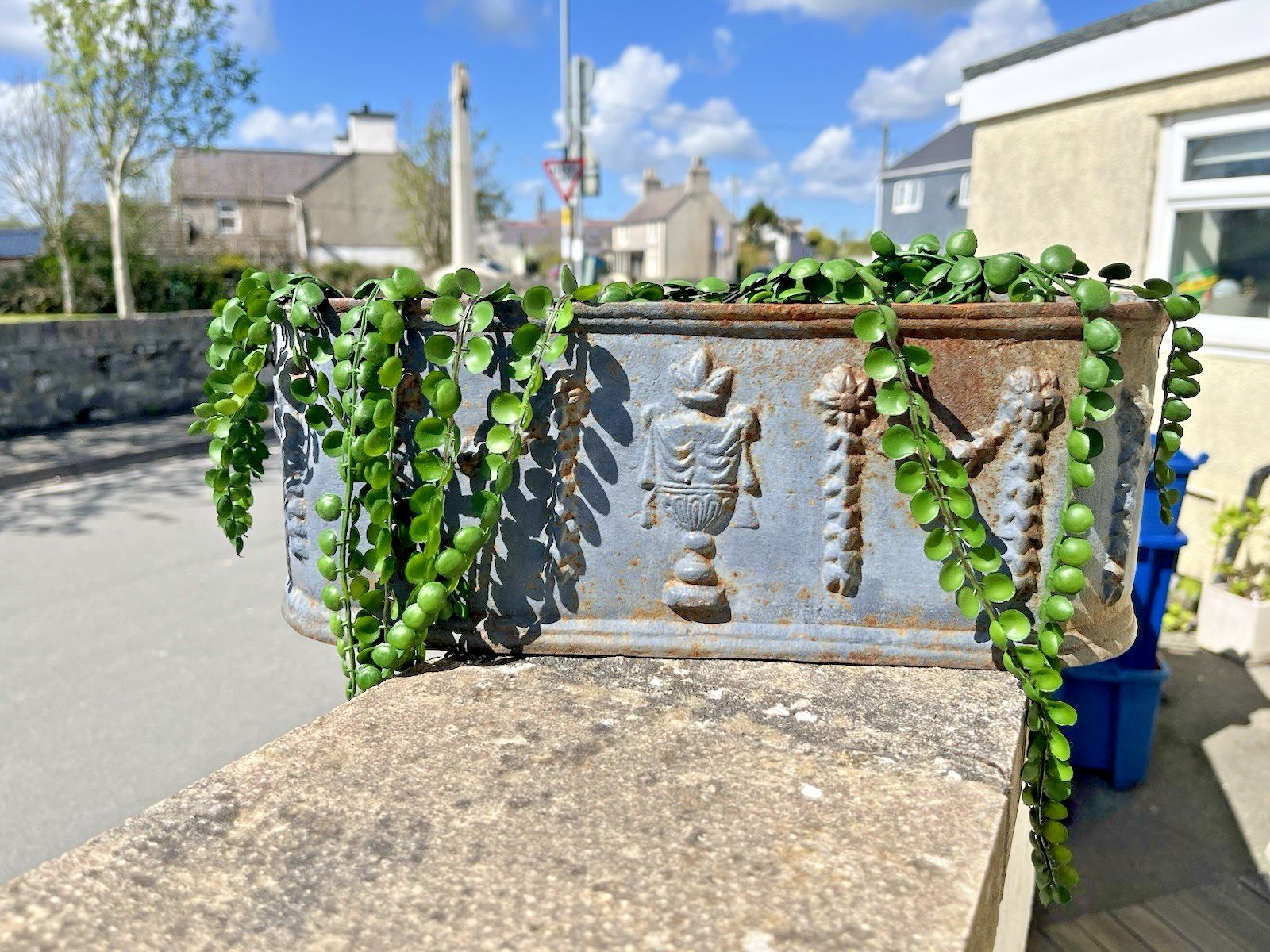 Antique 19th C French Regency Urn Cast Iron Planter Flower Trough Plant Pot photo for sale