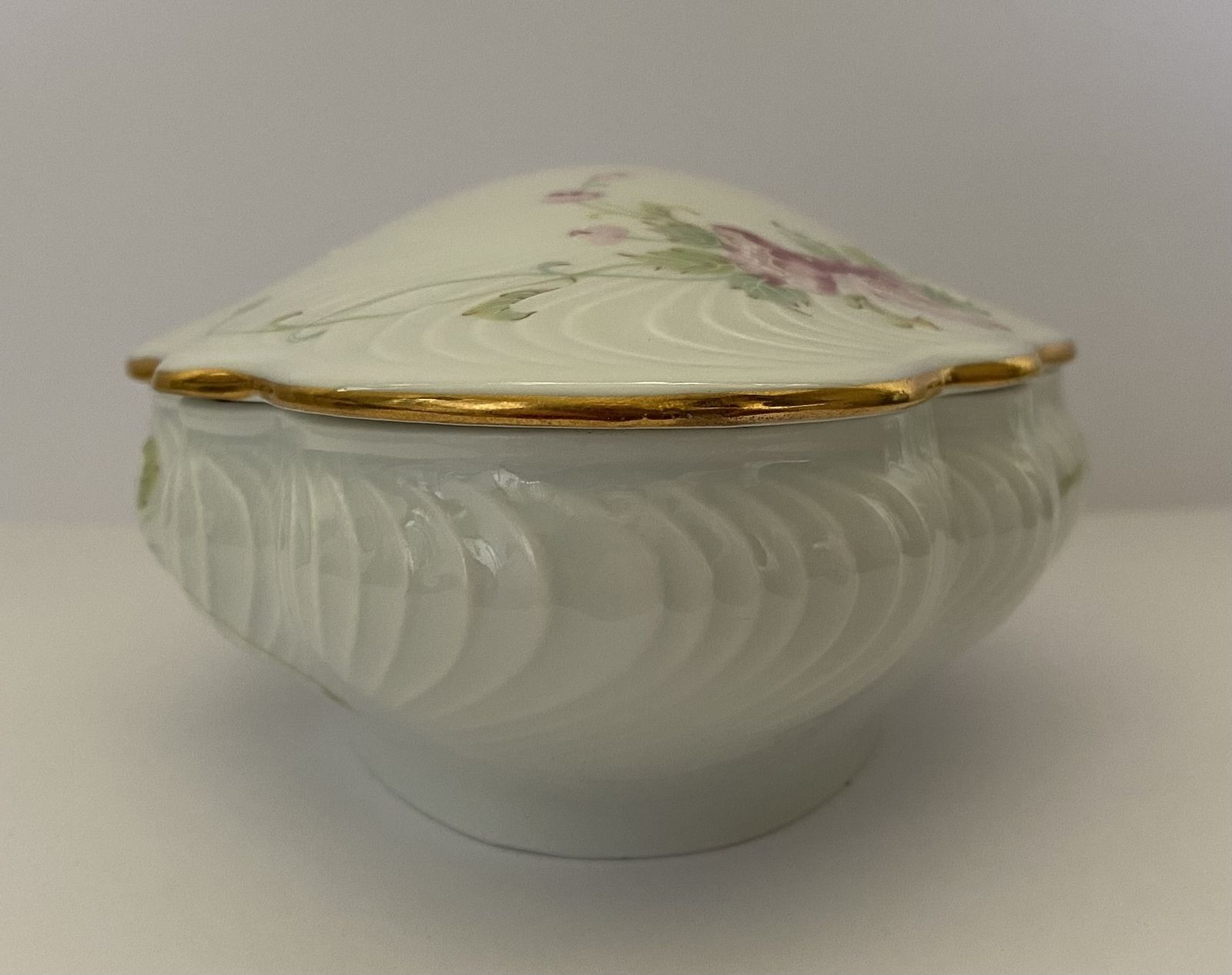 photo buy Limoges France, Porcelaine, Pair Of (Matching Vase And Trinket Dish) Florance Limoges, 1950’s