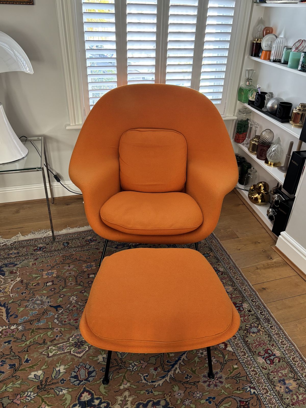 Mid Century Modern Original Knoll Womb Chair & Ottoman By Eero Saarinen