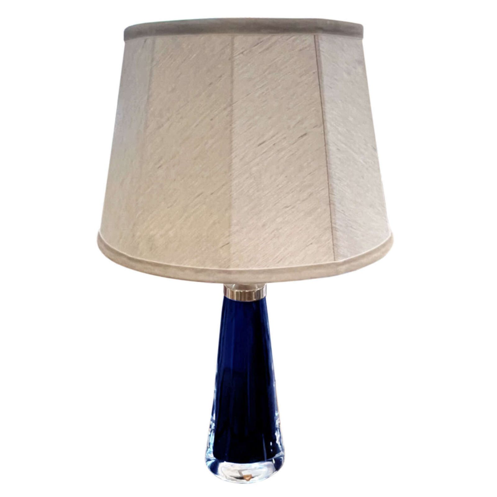Pair Of 1960s Blue Swedish Orrefors Glass Table Lamps photo furniture