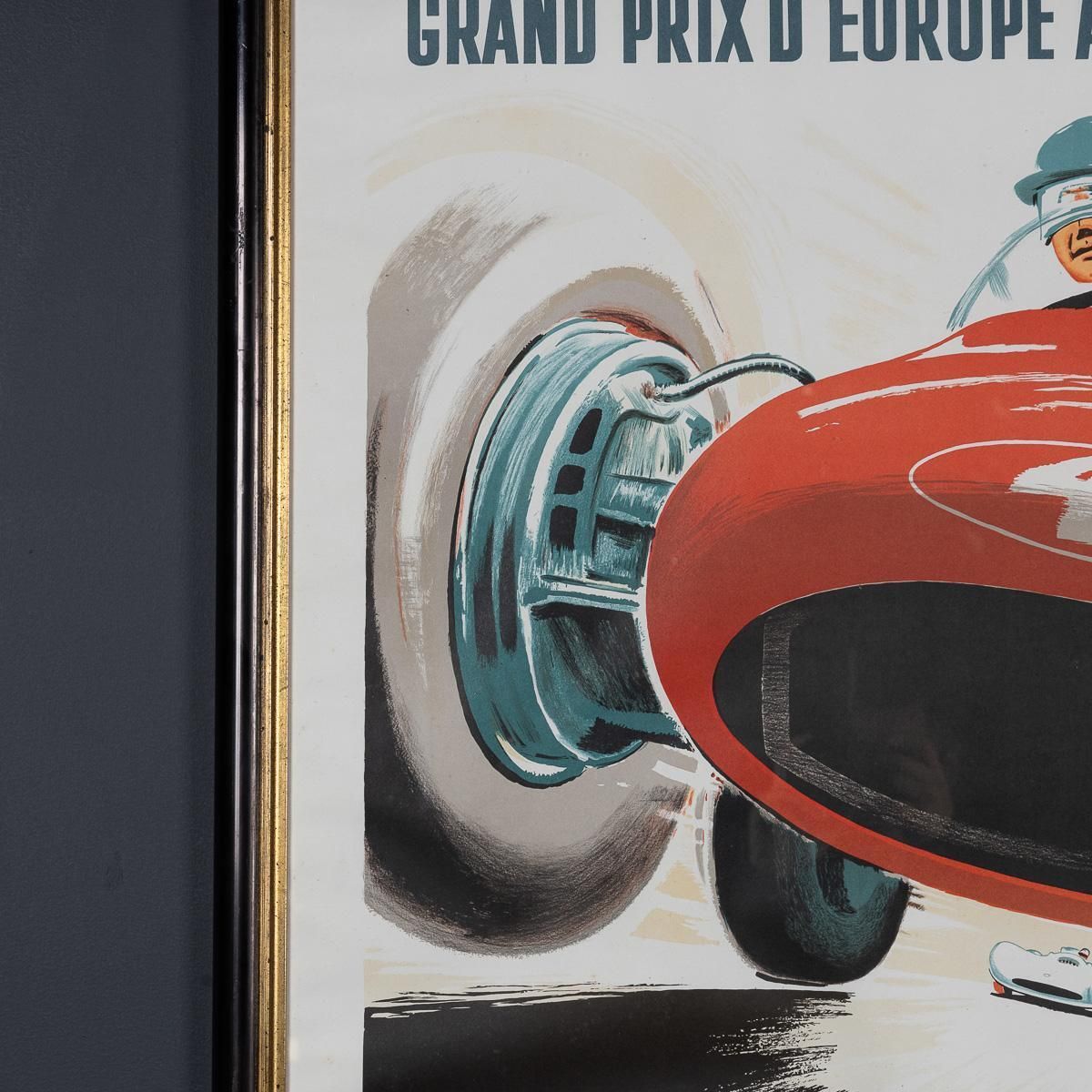Vintage 20th Century Framed 1955 Monaco Grand Prix Poster By Jean Ramel C.1985 photo buy
