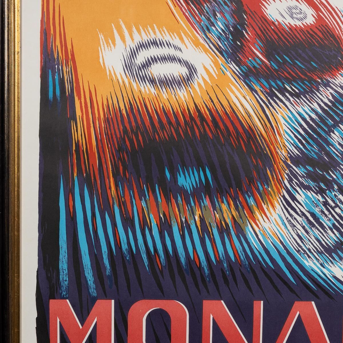photo for sale Vintage 20thc Framed 1957 Monaco Grand Prix Poster By Bernard Minne C.1985
