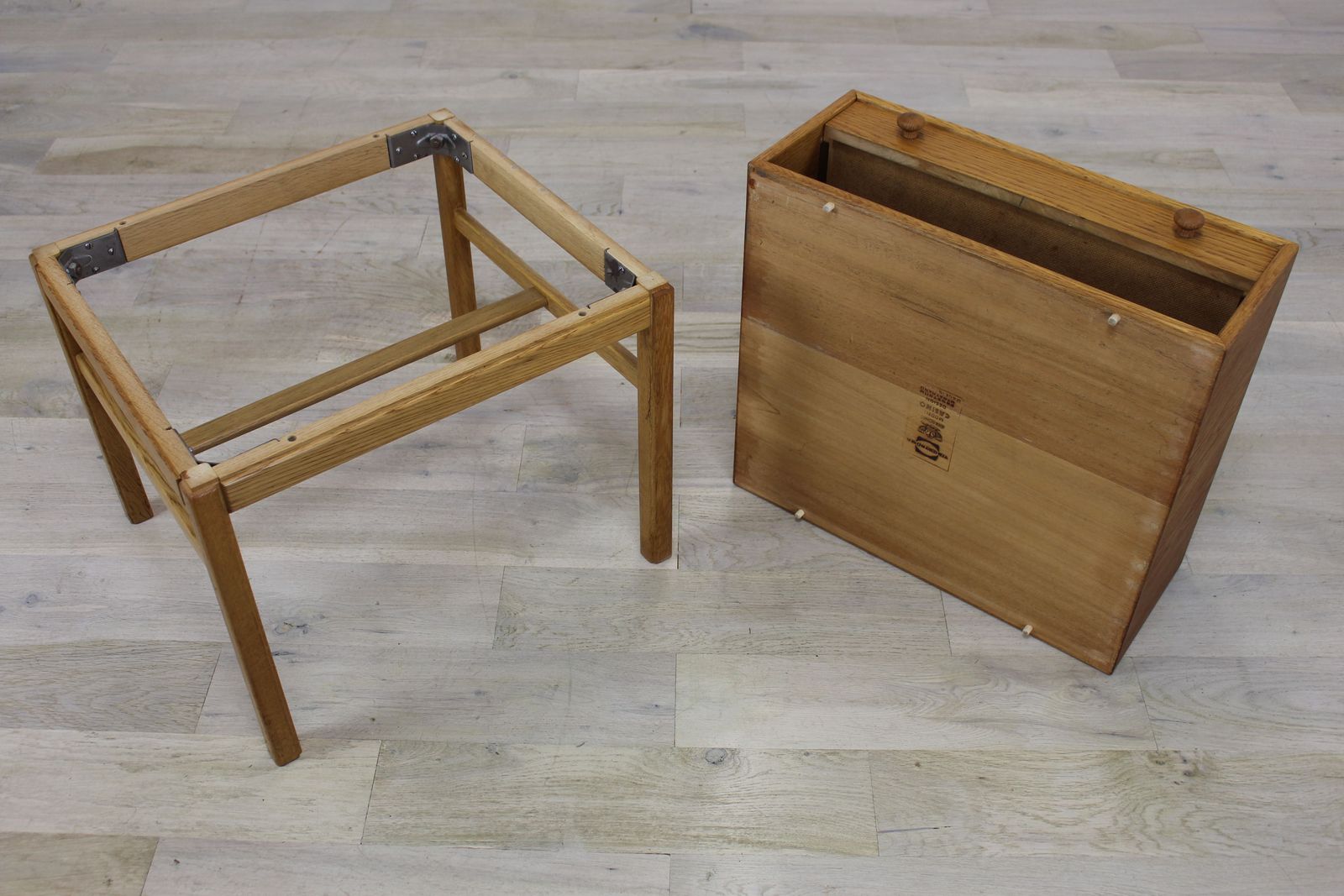 1960’s Light Oak Bedside Table Model Casino By Tingstroms photo 350.0