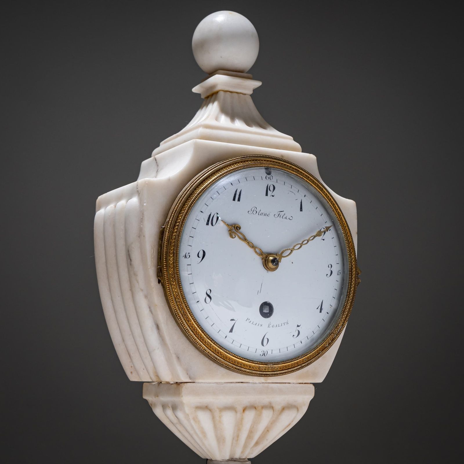 Marble Mantel Clock With Matching Vases, Circa 1830 photo buy