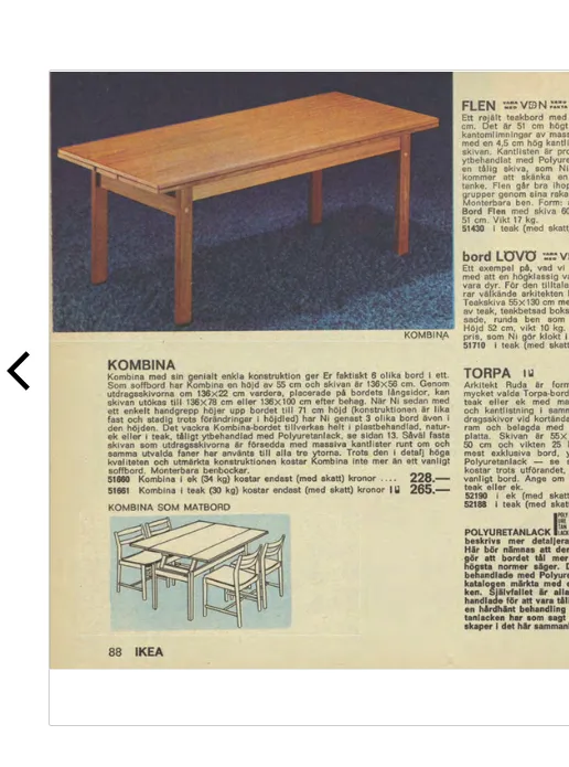 photo vinterior Mid Century Ikea Kombina Dining / Coffee Table In Oak By Eric Worts From 1969   Rare Example