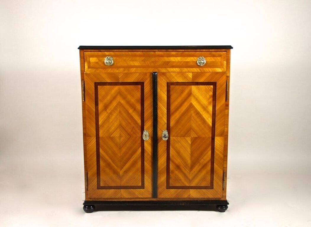 18th Century Halfcabinet/ Trumeau Commode, Cherrywood, Austria Circa 1780 photo furniture
