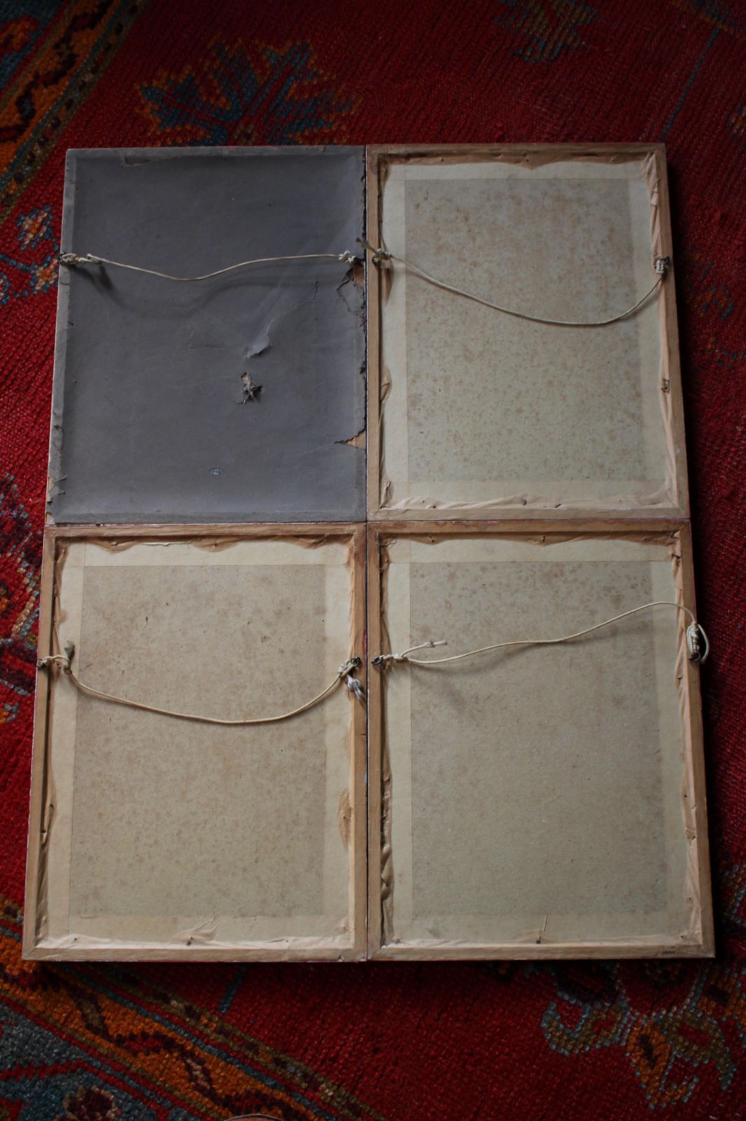 301.0 Early 20th Collection Of Four Silver Gilt Framed Da Vinci Portrait Prints photo