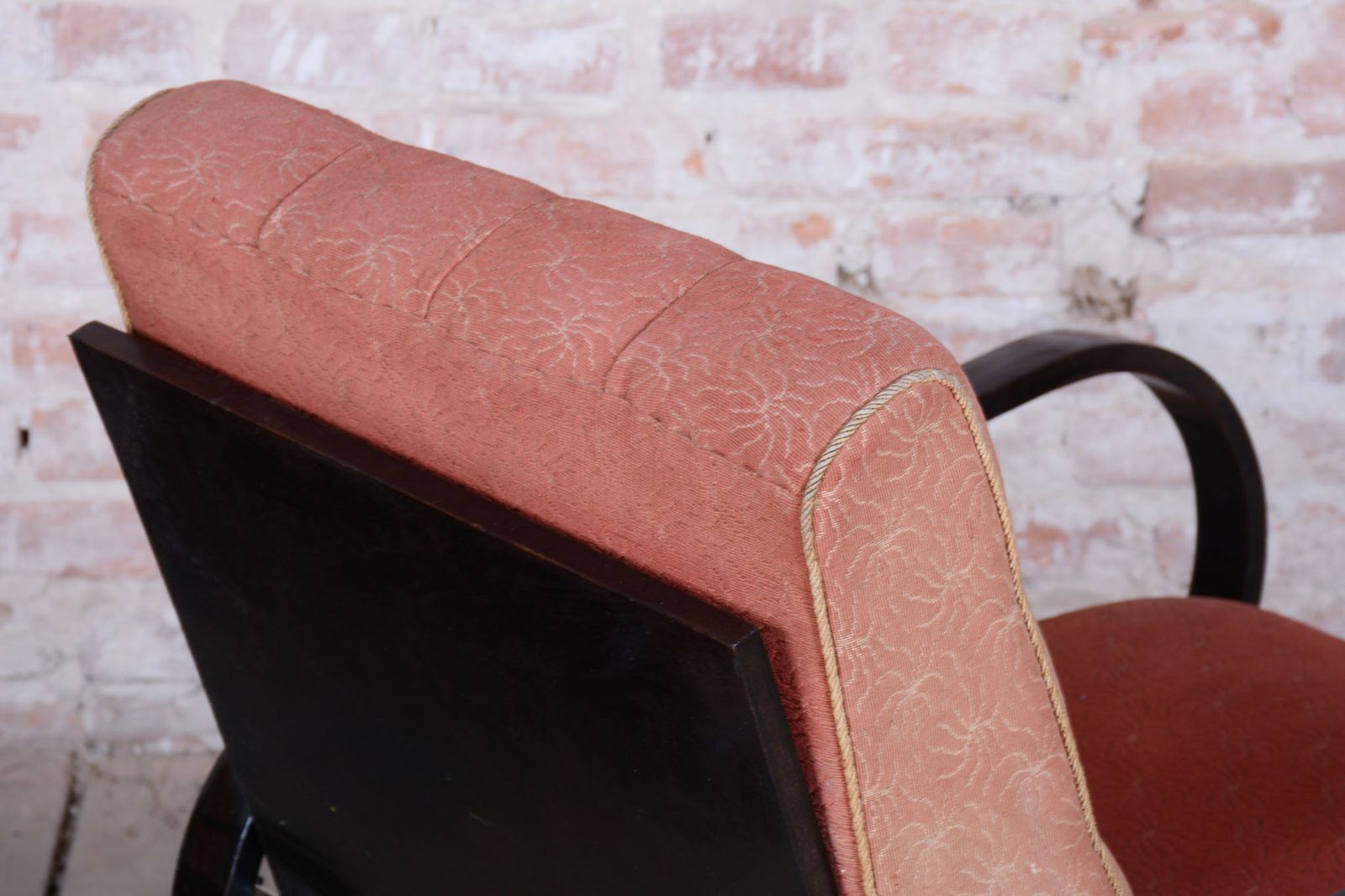 Furniture Two Restored Art Deco Reclining Armchairs, By Halabala, Up Závody, Czech. 1920s photo