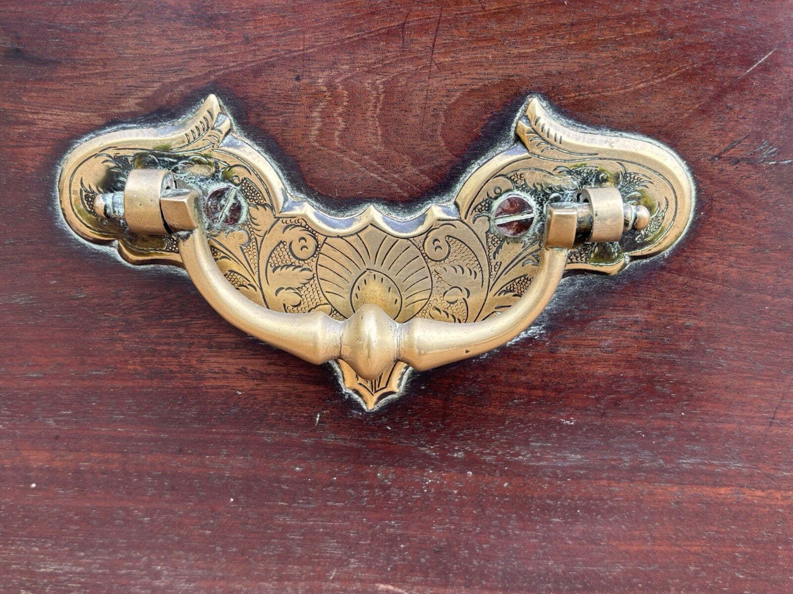 Georgian Mahogany Blanket Chest, Brass Handles, Very Good Quality. photo vinterior