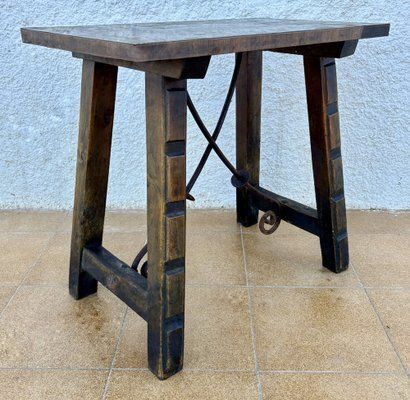 Vintage Castilian Worktable, 1950s photo for sale