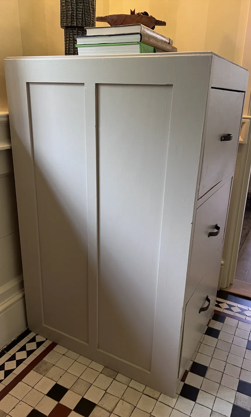 Filing Cabinet, Panelled Detail Sides, Painted In Farrow & Ball Stone photo Furniture