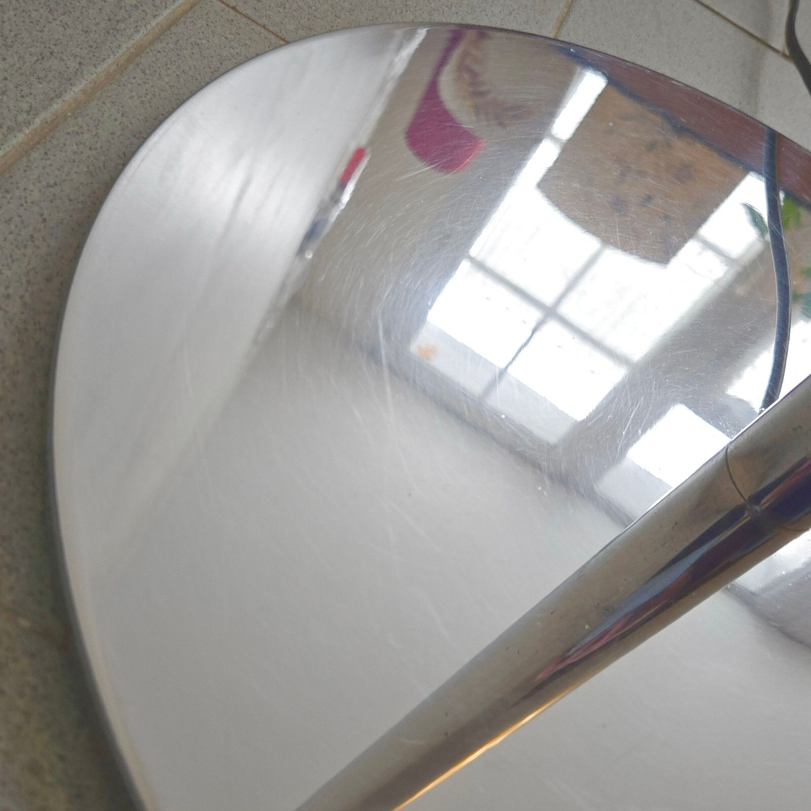 Important Vintage 1970s Roche Bois Chrome Steel Floor Lamp 70s photo 1526.0