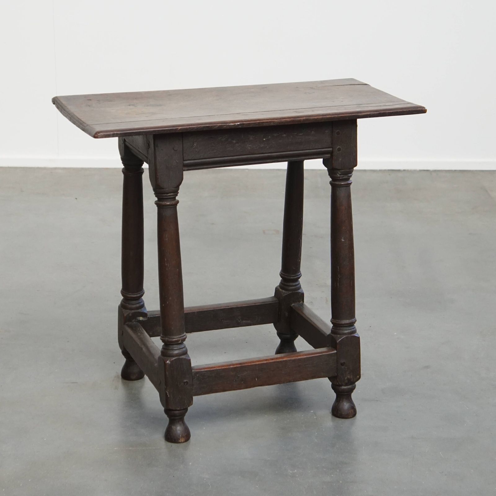 Charming, Large Antique English Side Table/Stool With A Beautiful Patina