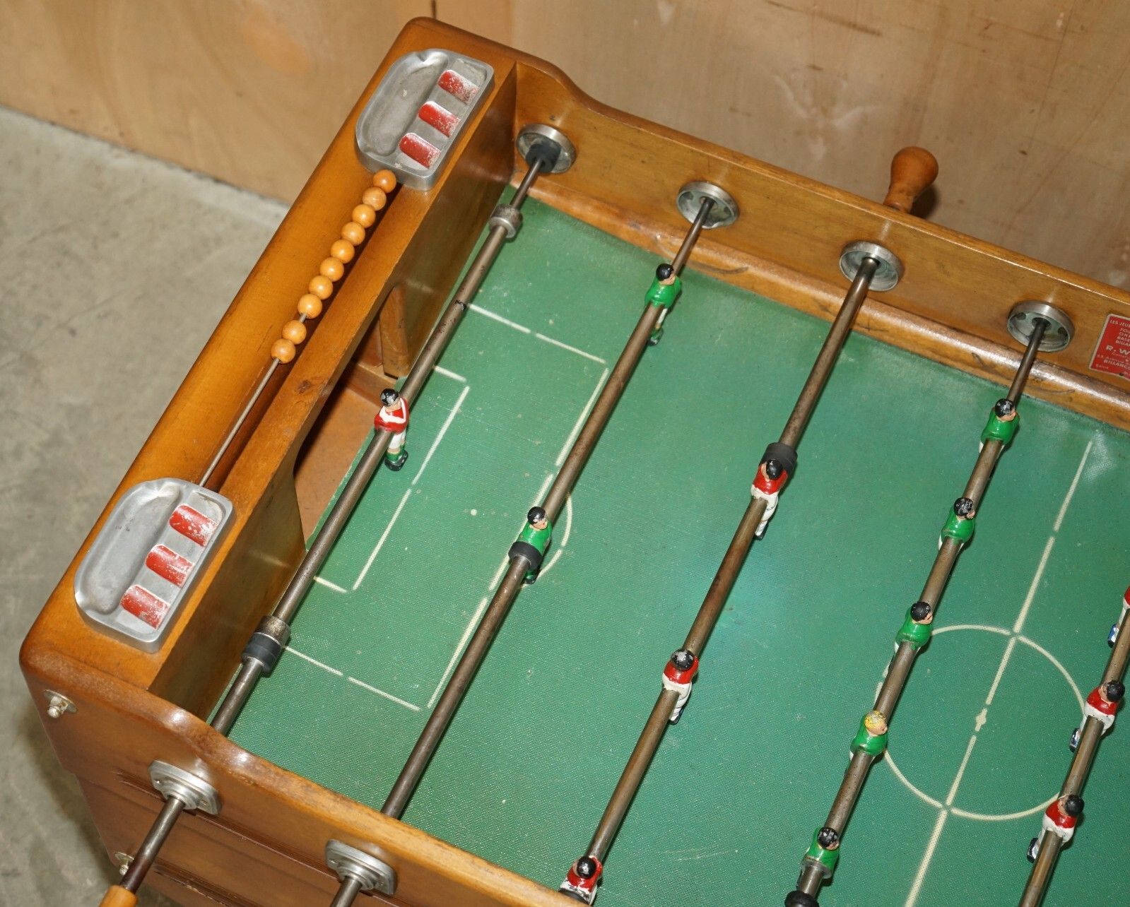 Antique French Cir 1920's R Wolff Les Jeux Automatiques Football Foosball Table photo Furniture