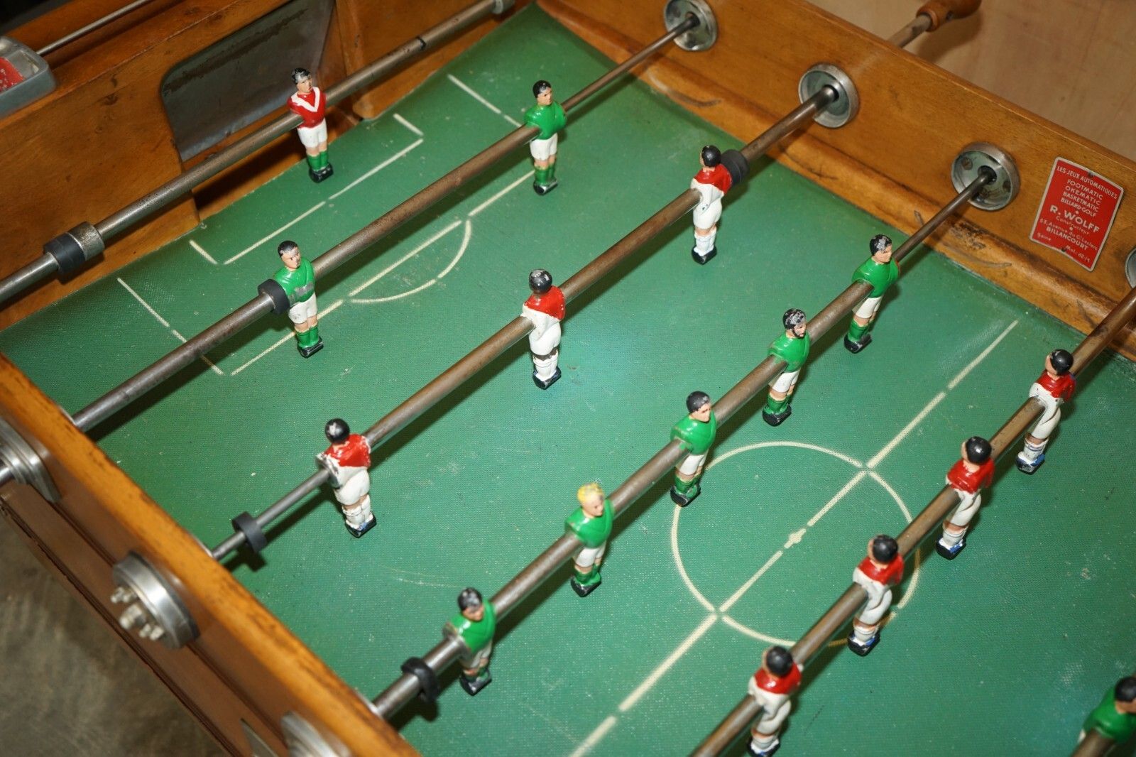 photo buy Antique French Cir 1920's R Wolff Les Jeux Automatiques Football Foosball Table