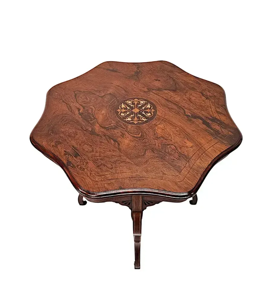 A Stunning Edwardian Inlaid Occasional Or Lamp Table photo 1404.5595