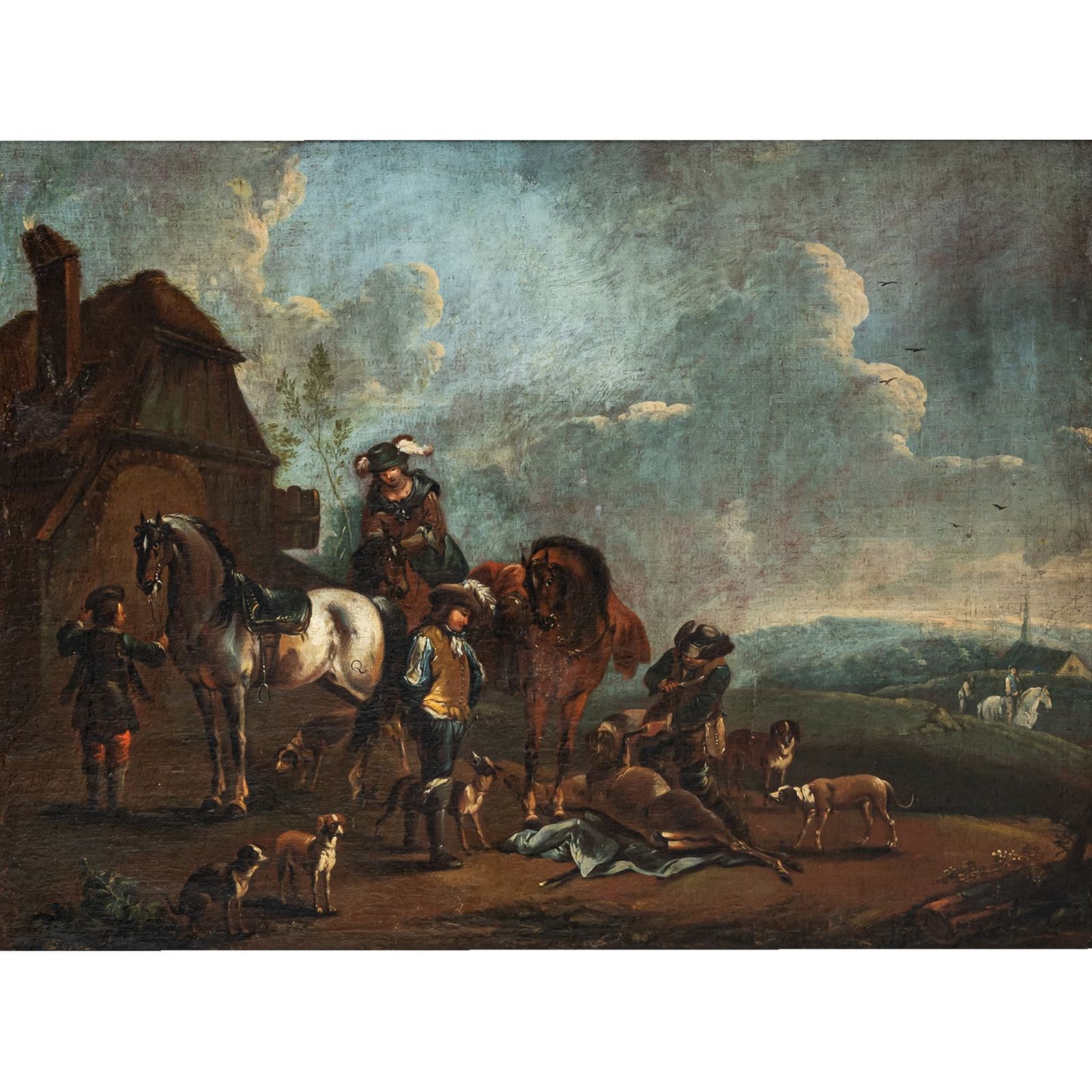 August Querfurt (Attributed, 1696–1761), Hunting Party, First Half Of The 18th Century photo furniture