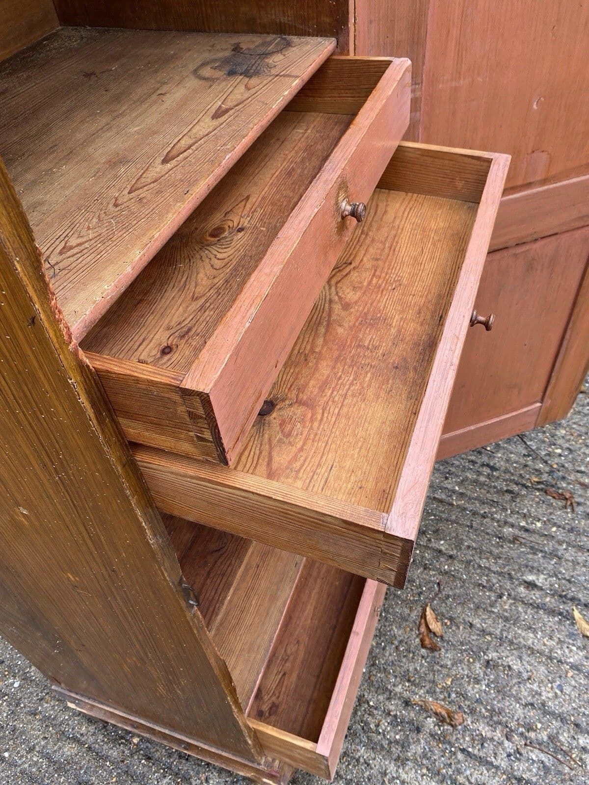 photo furniture Pair Of Antique Wooden Swedish Storage Linen Cupboards