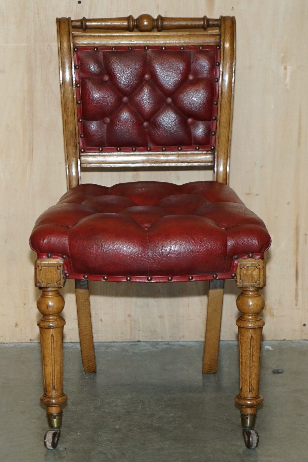 Five Antique Holland & Son's Attributed Dining Chairs With English Oak Frames 5 photo Furniture