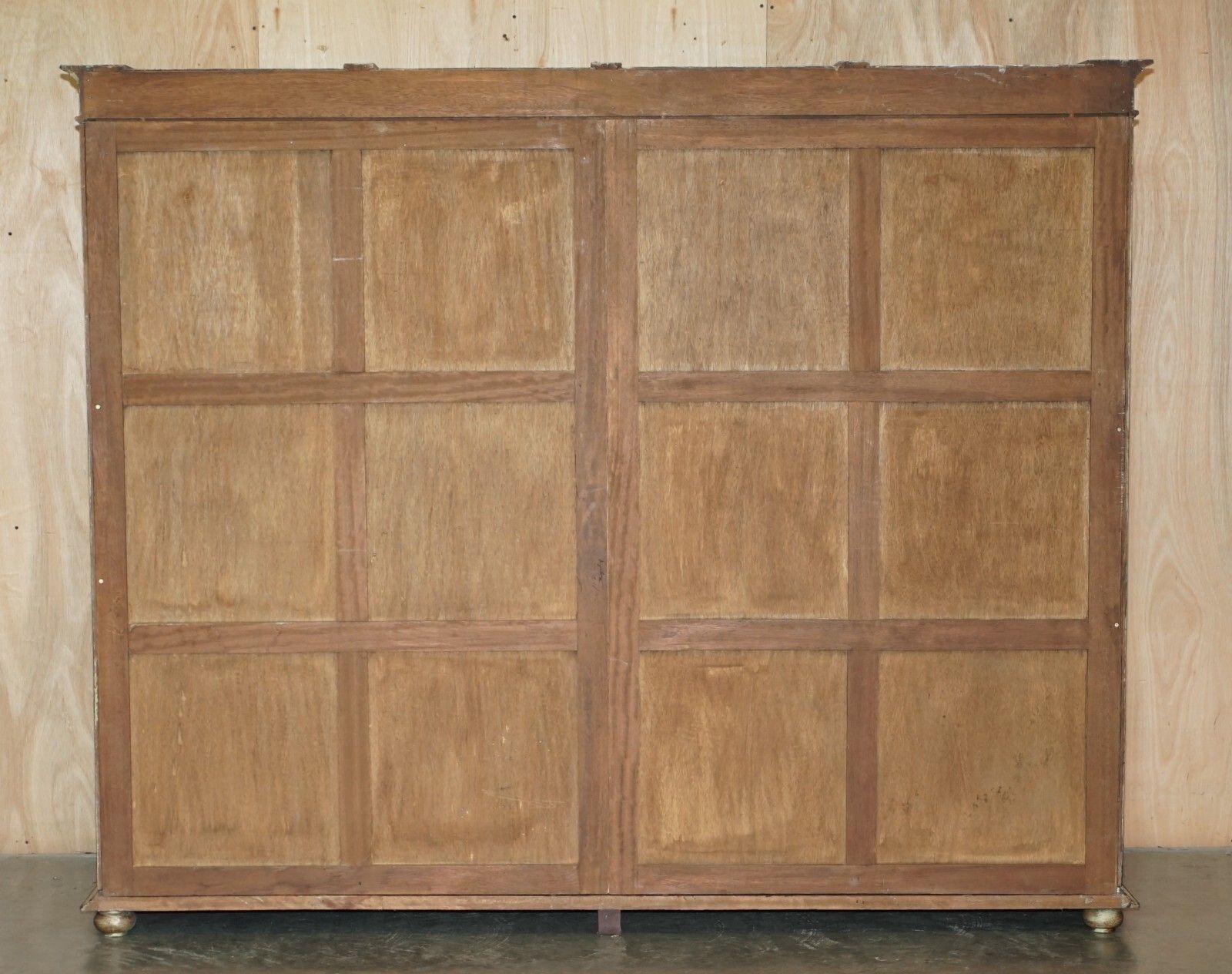 photo buy Stunning Vintage Oak Italian Housekeepers Cupboard Or Double Bank Wardrobe