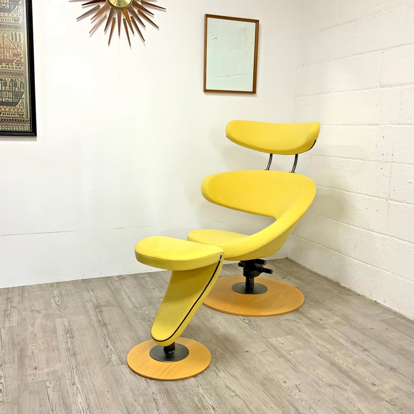 Valier Stokke  "Peel" II Chair & Footstool Norwegian Design By Olav Eldoy