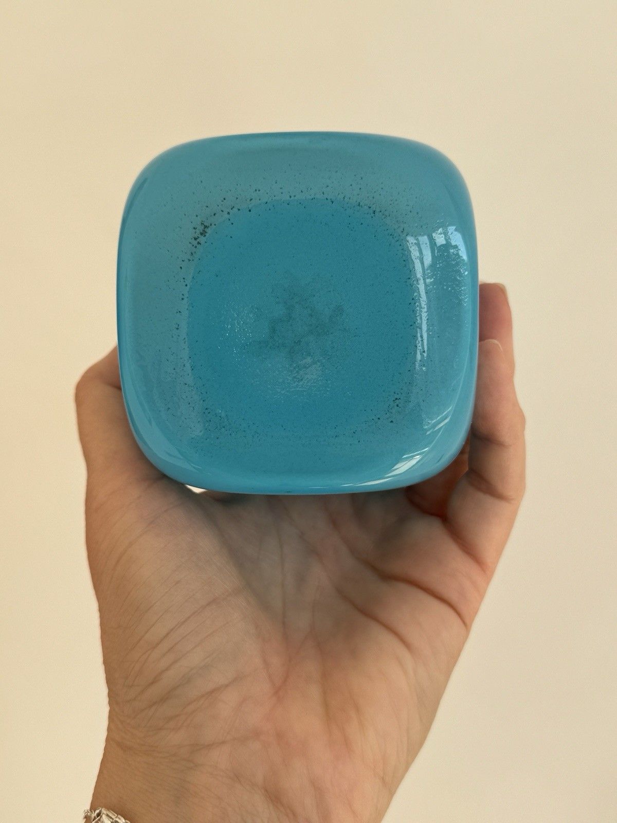 photo vintage 2 Turquoise Cased Glass Vases By Ekenas Glasbruk Sweden Scandinavian Vintage