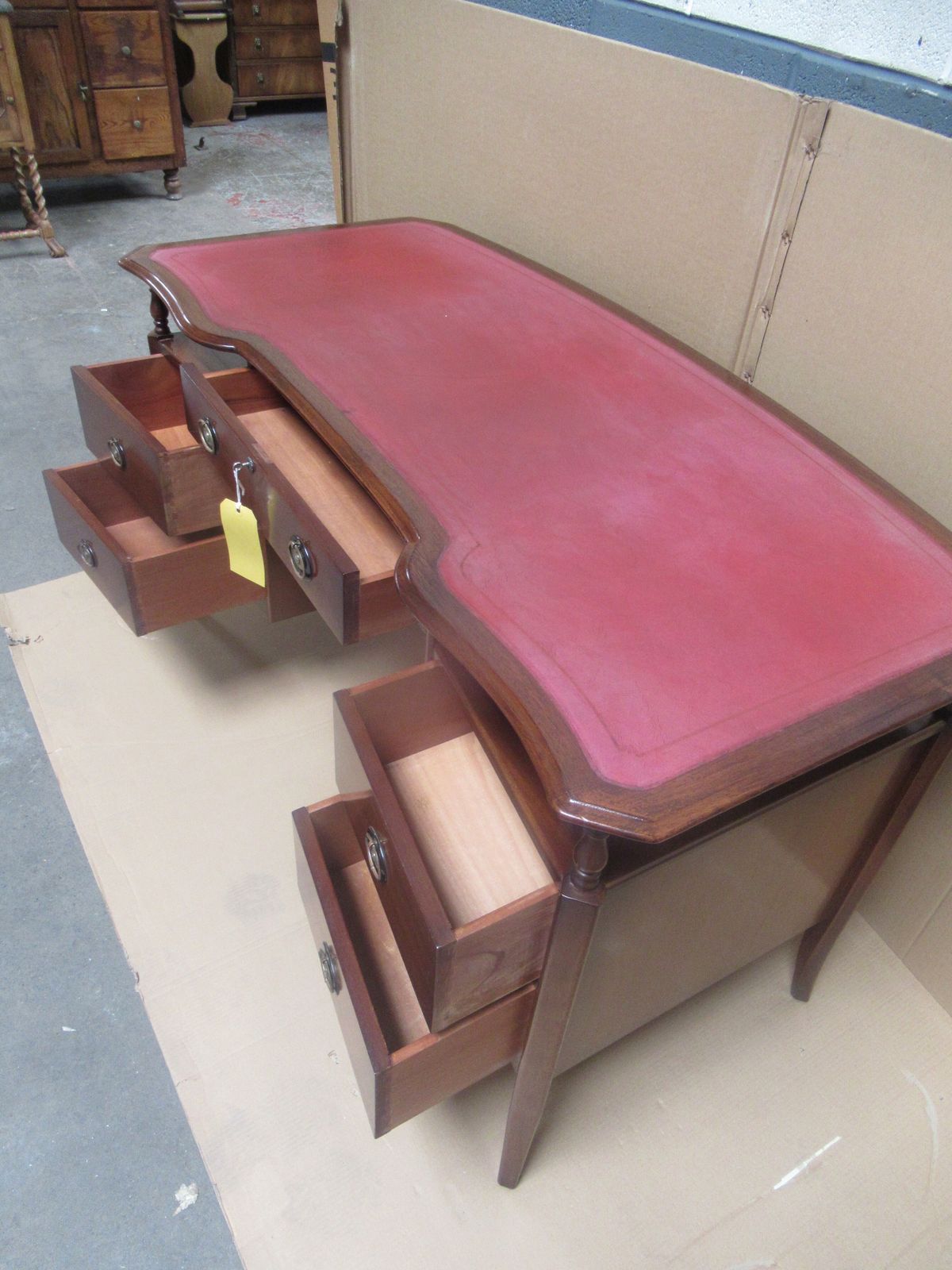 Furniture Mahogany Knee Hole Desk, 1950s photo